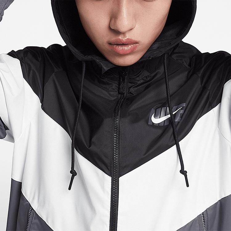 Nike Pánská tkaná větrovka Windrunner Černá Šedá AJ1397-010