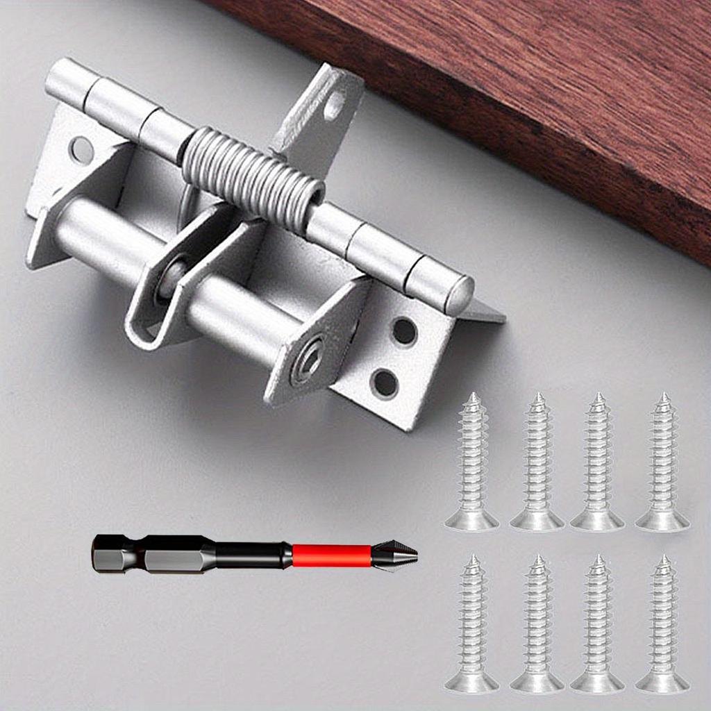 New Automatic Door Hinges with Screws, Multifunctional  Adjustable Spring Positioning,Residential Hinges for Doors Controls