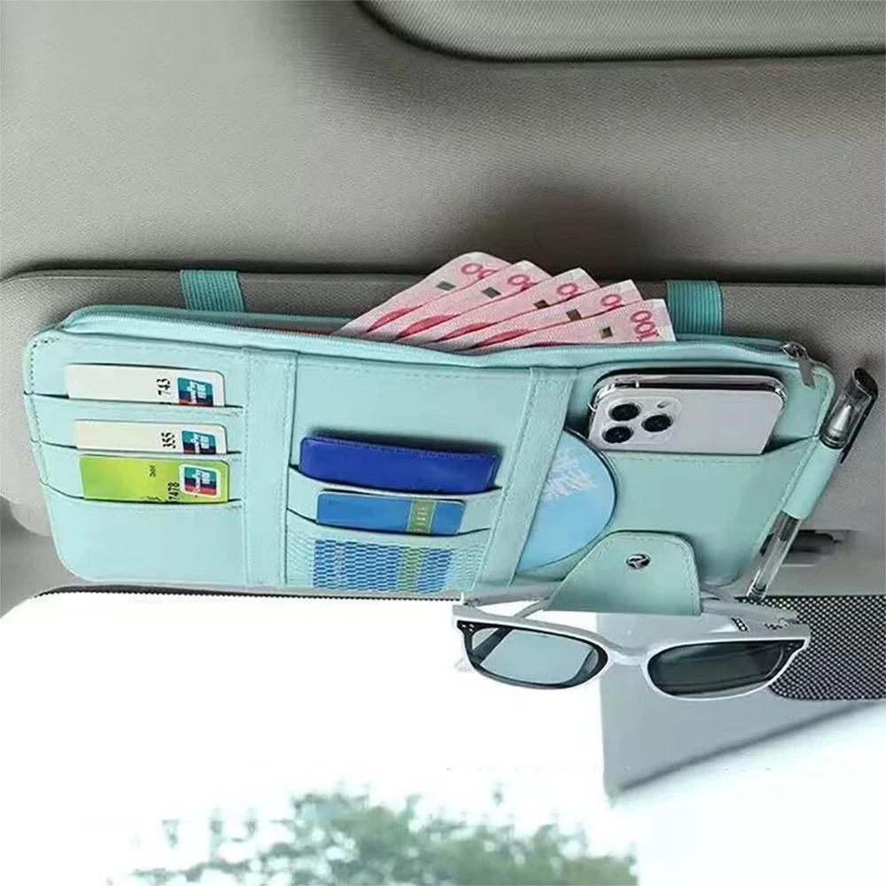 Car-shaped Sun Visor Storage Box, Car Sun Visor Storage Bag, Car Sun Visor Storage Box, Zipper Card Holder Storage
