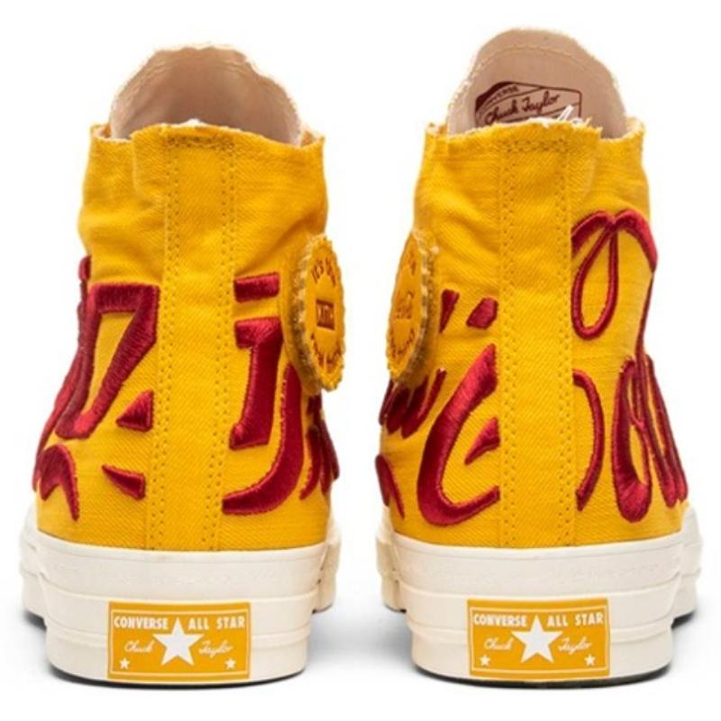 KITH x Converse 1970s Coca Cola Chuck Taylor All-Star Hi Ležérní Protiskluzové Lehké Vysoké Tenisky Unisex Žluté