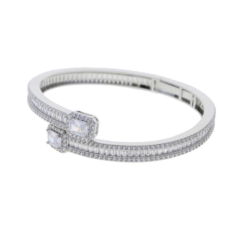 Zircon Gold & Silver Hip Hop Bracelet - Unisex European & American Trend