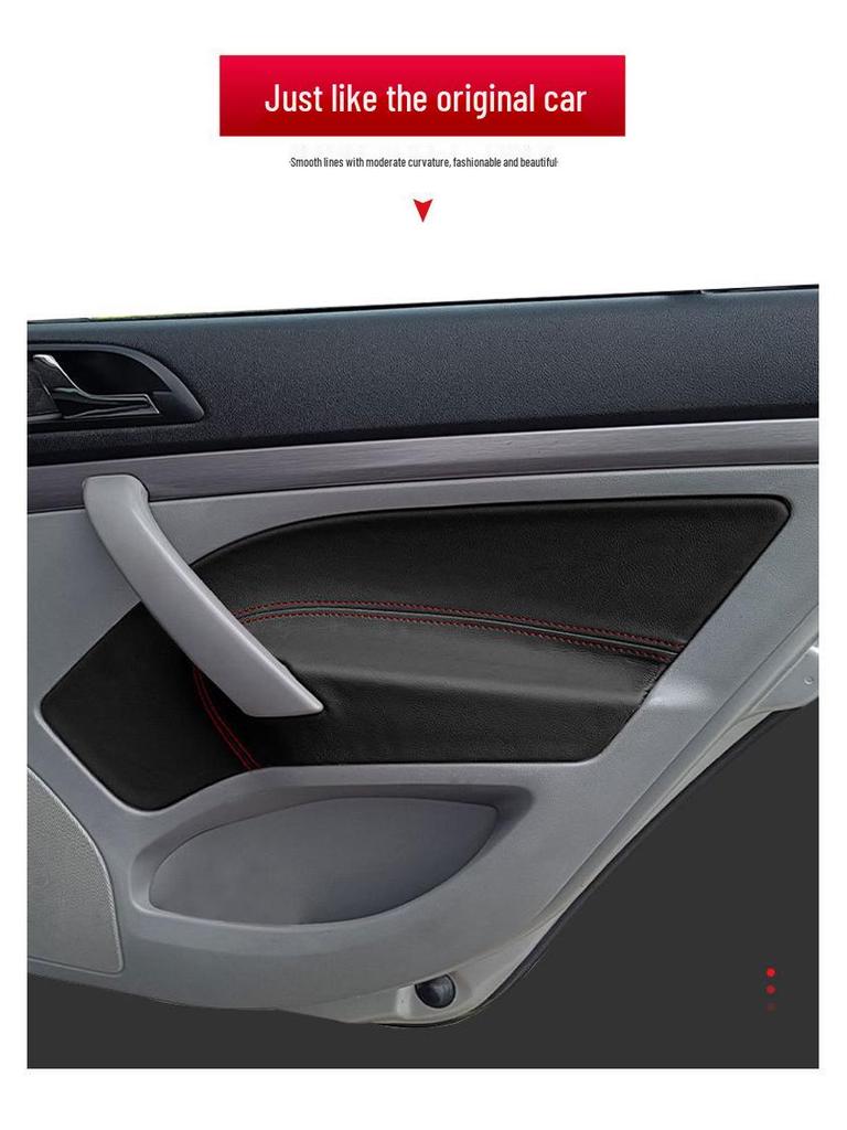 Leather Door Panel Wrap for Skoda Octavia (2007-2014) - Interior Armrest Modification
