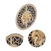 Chinese Antique Cabinet Handle Brass Circular Plaid Bookcase Knob for Wardrobe Door Window