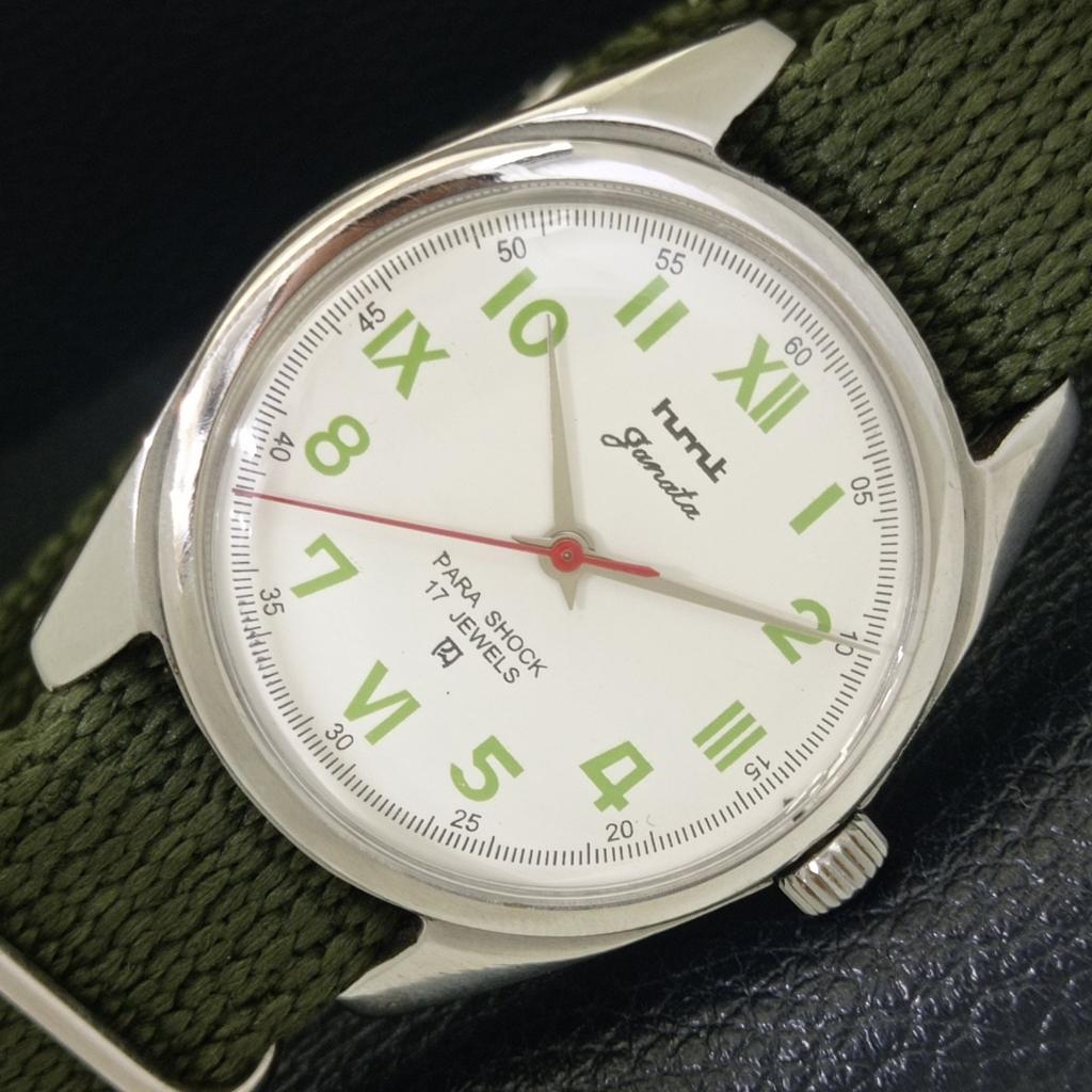 

VINTAGE HMT JANATA HAND-WINDING INDIAN MENS WHITE COLOR DIAL WATCH a700097-5 R201-a700097