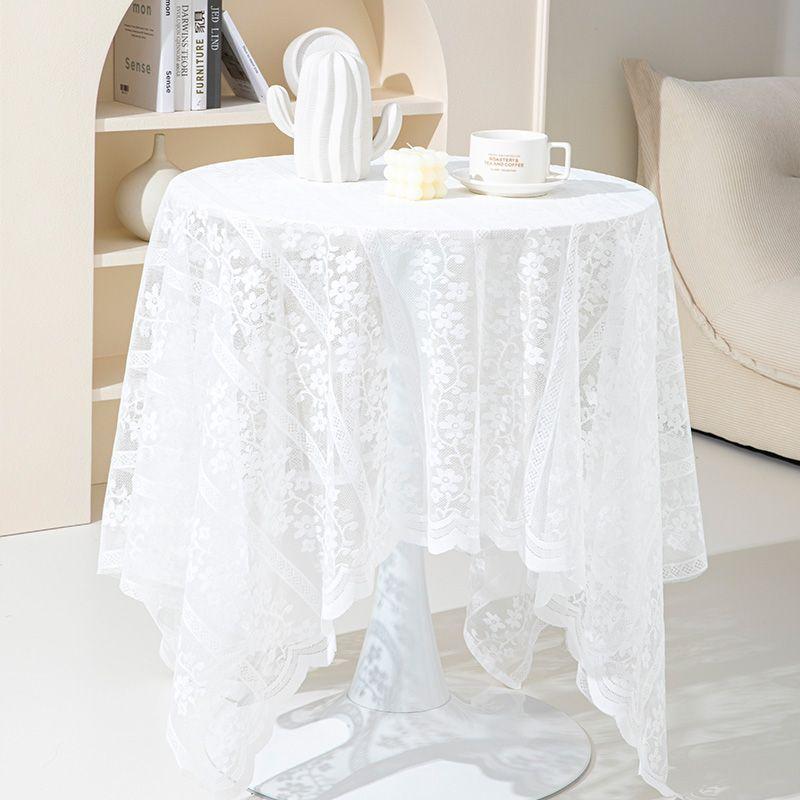 

White Lace Tablecloth French Gentle Home Decorative Cloth Picnic Blanket Cover Cloth Photograph Background Cloth Shooting Props White Begonia Lace Tablecloth Square 100cm