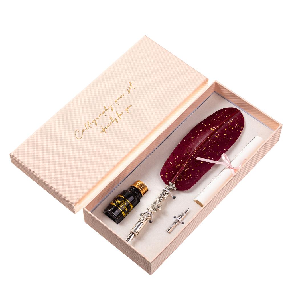 Retro Quill Pen Feather Dip Pen Calligraphy Gift for Beginner Gothic Calligraphy