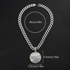 Hip Hop Full Diamond Alloy Round Drip Oil Letter GO Pendant Cuban Chain Fashion Trend Personalized Men's Jewelry