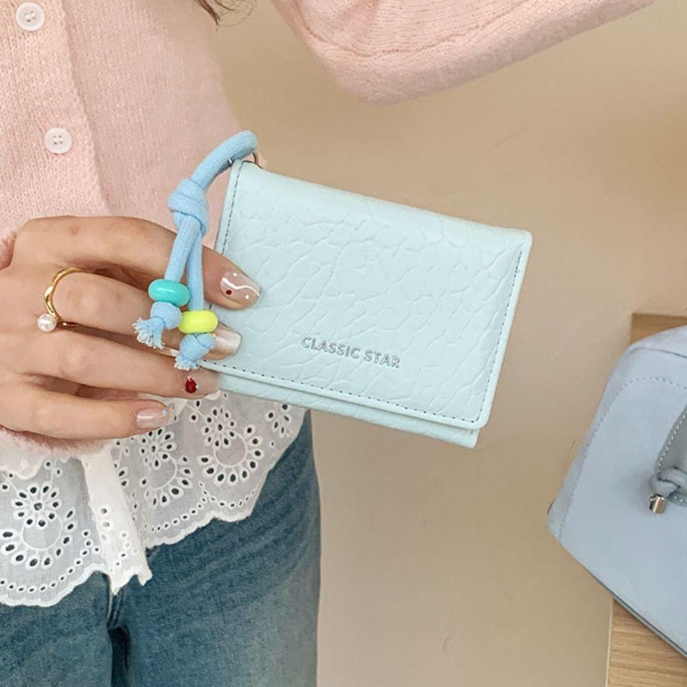 

Portable Cute Tri-Fold Purses Sweet Coin Purse Pouch Folding Card Holder Women хакі