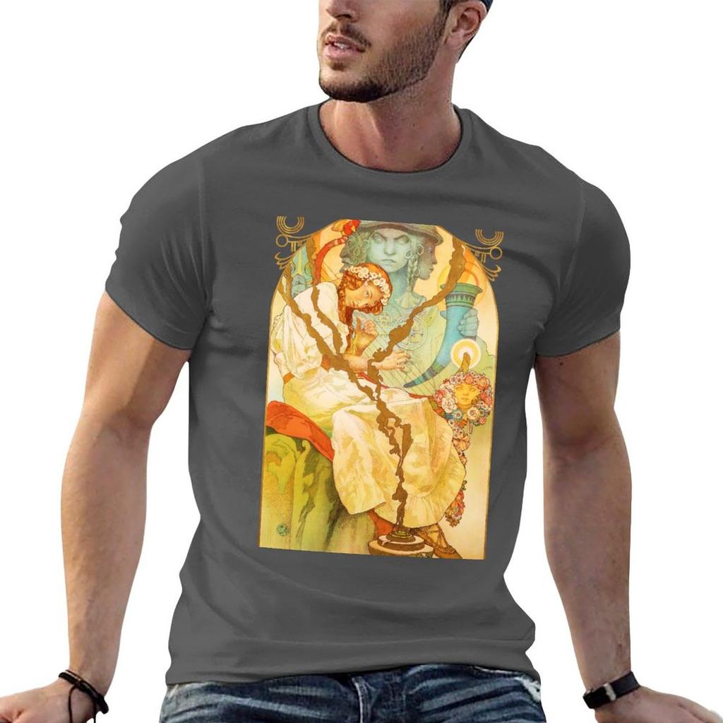 The Slav Epic 1928 Alphonse Mucha Art Nouveau High Definition Tshirt Simple Graphic Design Tshirt