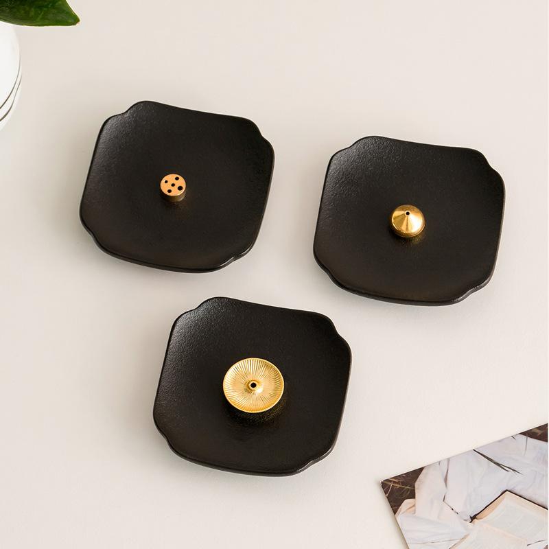 Ceramics Incense Stick Holder Incense Burner Stick Holder Line Plate Sandalwood Coil Base Yoga Studios Home Decoration Gift