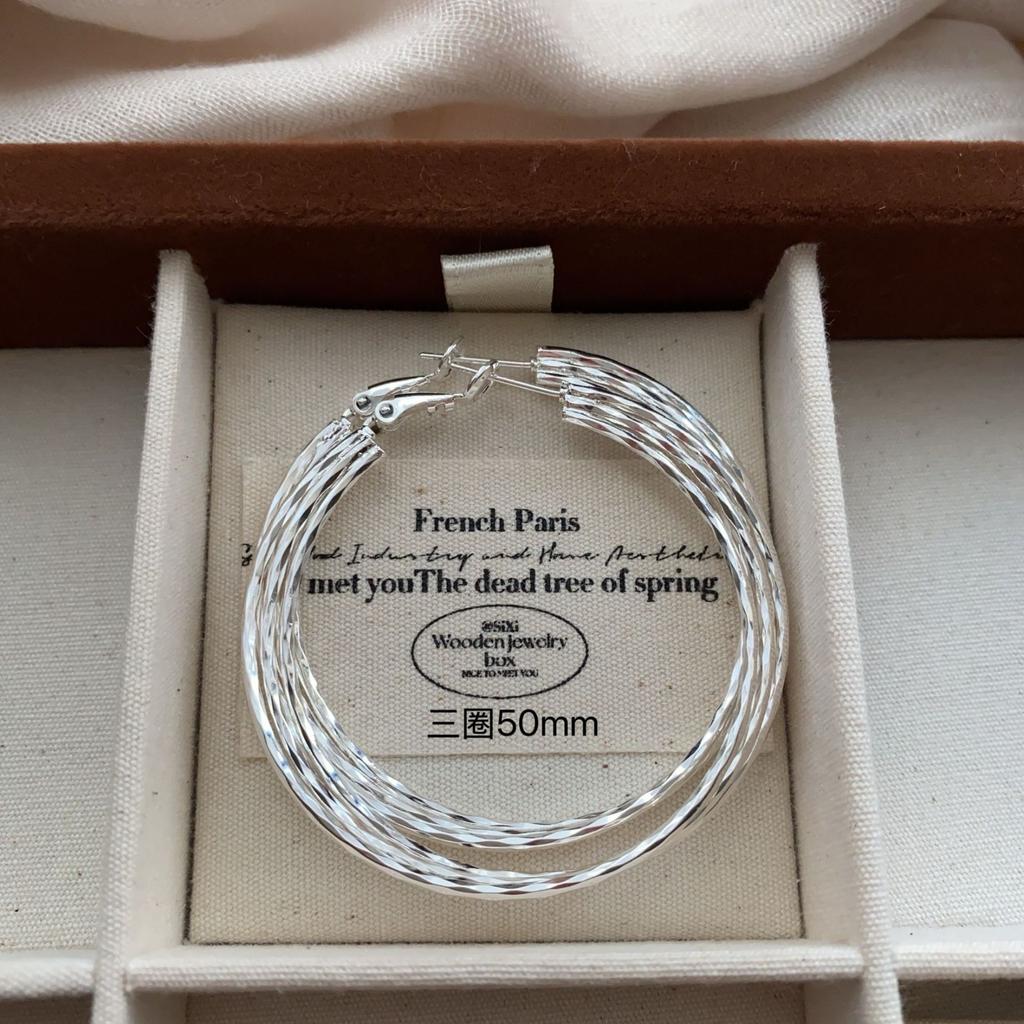 Cold Wind, Simple And Bold Large Circle Earrings, Earrings, Fashion Sense, Commuter Classic Earrings, Versatile Personality