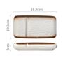 ceramic Dumplings 2 grids plates vinegar dish sushi grilled seasoning plate Creative Separation Snack Ceramics Hot Pot Dish