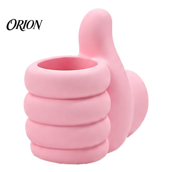 Large Capacity Pen Organizer 3D Printed Thumbs?Up Holder, Funny Gesture Shaped Desk Organizer, Creative Modern Desktop Holder Pencil Cup,