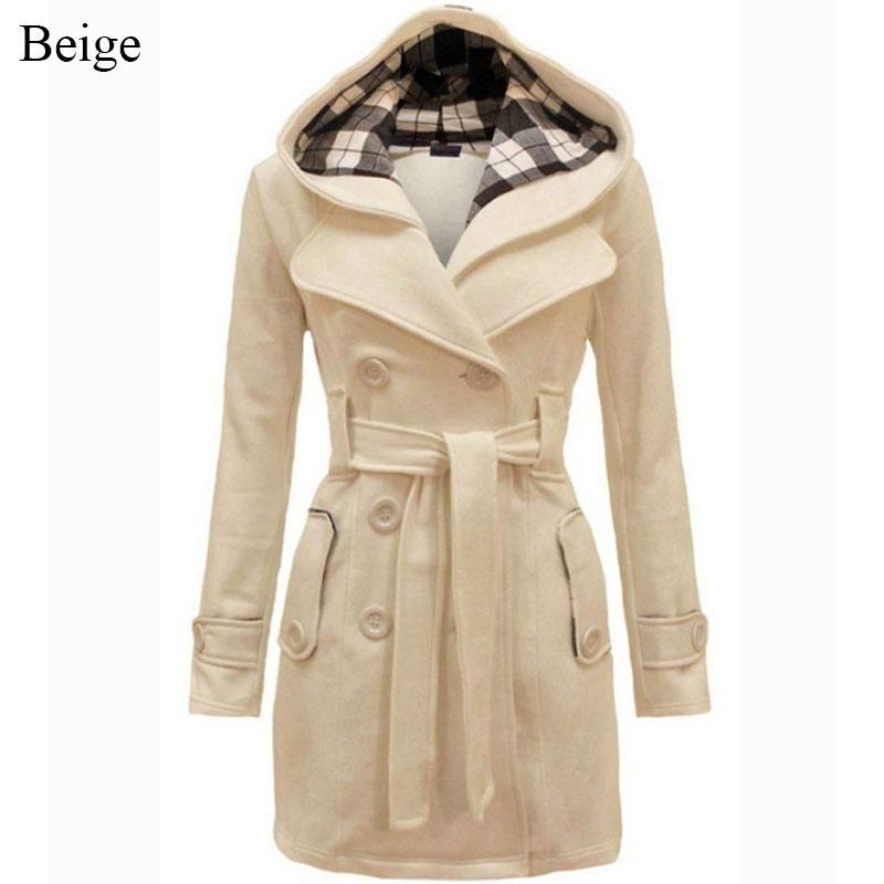 

Жіноча тепла флісова куртка з капюшоном і поясом 3XL бежевий