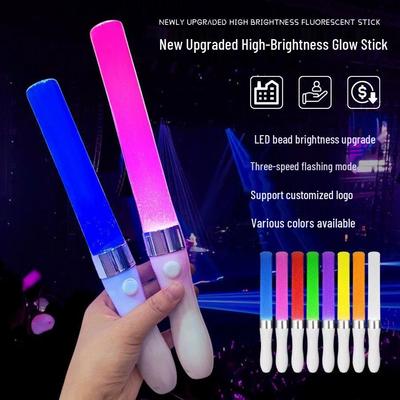 LED Electroplated Fluorescent Concert Stick - High Brightness Flashing Light-Up Prop for Events
