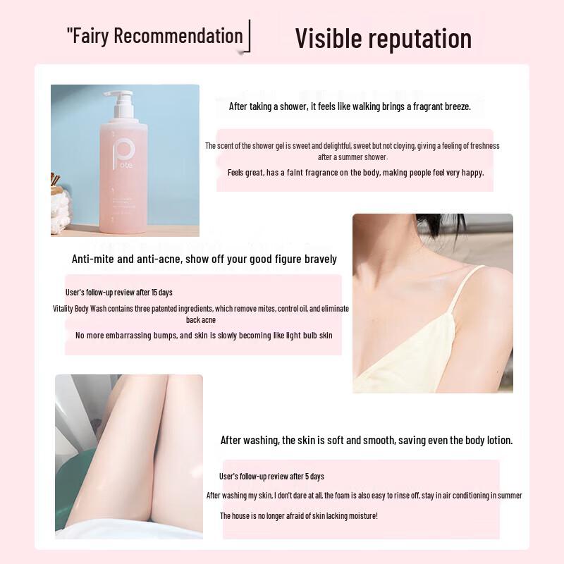 Baitiyi Vitality Peach Body Wash 450ml