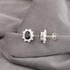 Black Onyx Gemstone 925 Sterling Silver Handmade Jewelry Dangle Earrings 0.54" EE-151-15