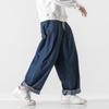 Spring/Summer Loose Casual Solid Color Wide-Leg Plus Size Dad Jeans - European Size