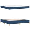 Bed Frame with Mattress Blue 200 x 200 cm Fabric