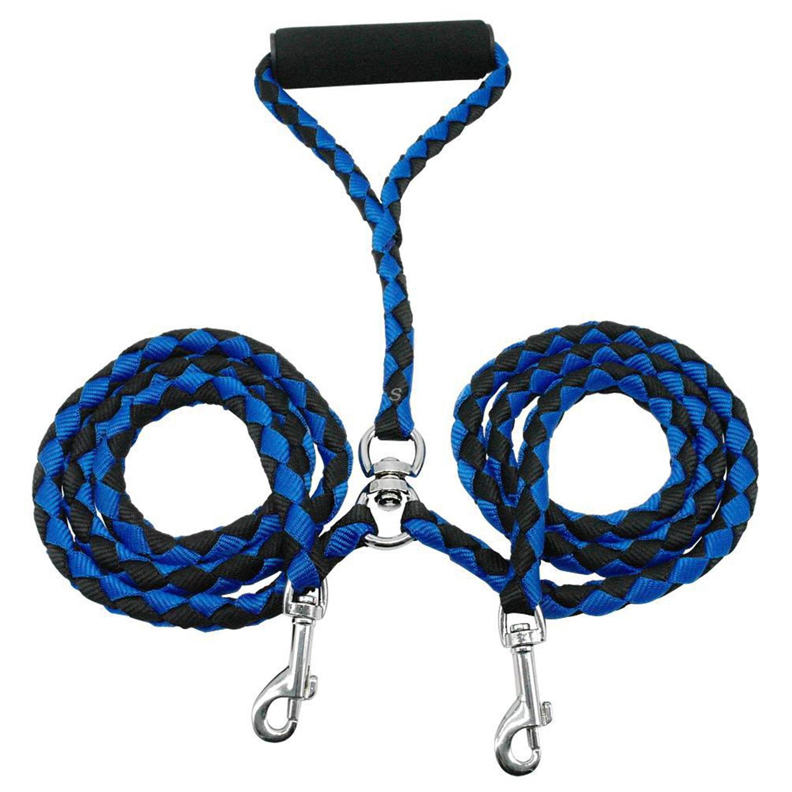 

Double Head Dog Leash 1.4M Pet Rope Leash Braided PP Round Rope Durable Dual Dog Lead For Medium Large Dogs