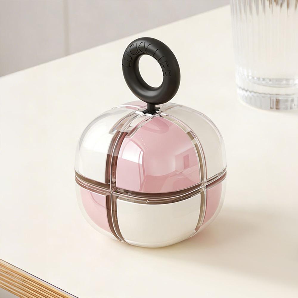 Magnetic Magic Cube Medicine Box 8 Grids Sealed Seven Days Pill Case Dopamine Moisture-Proof Tablet Container for Home&Travel