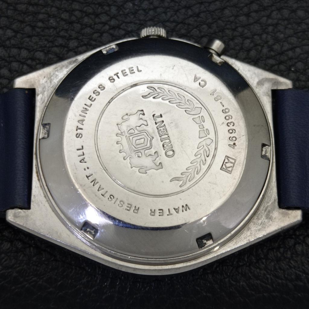 VINTAGE ORIENT AUTOMATIC 48741 JAPAN MENS BLUE COLOR DIAL WATCH a700637-5 R204-a700637