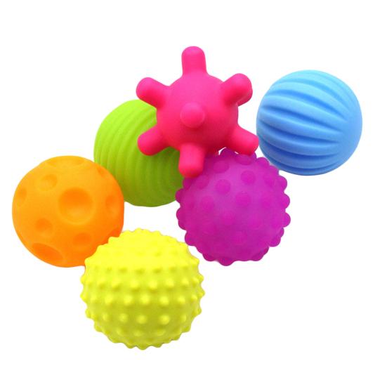 6Pcs Finger Trainer Soft Training Toy Portable Kids Hand Grip Ball Training Toy for Kids