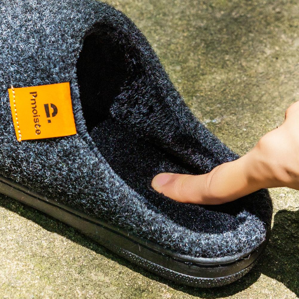 Pánské super měkké plstěné pantofle s polštářky z paměťové pěny - Teplé zimní domácí boty s protiskluzovou pohodlnou podrážkou z TPR