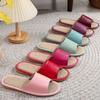 Fashion Linen Slippers for Couples Women Men Indoor Flat Sandals Slides Four Seasons Non Slip Soft Breathable Cozy Light