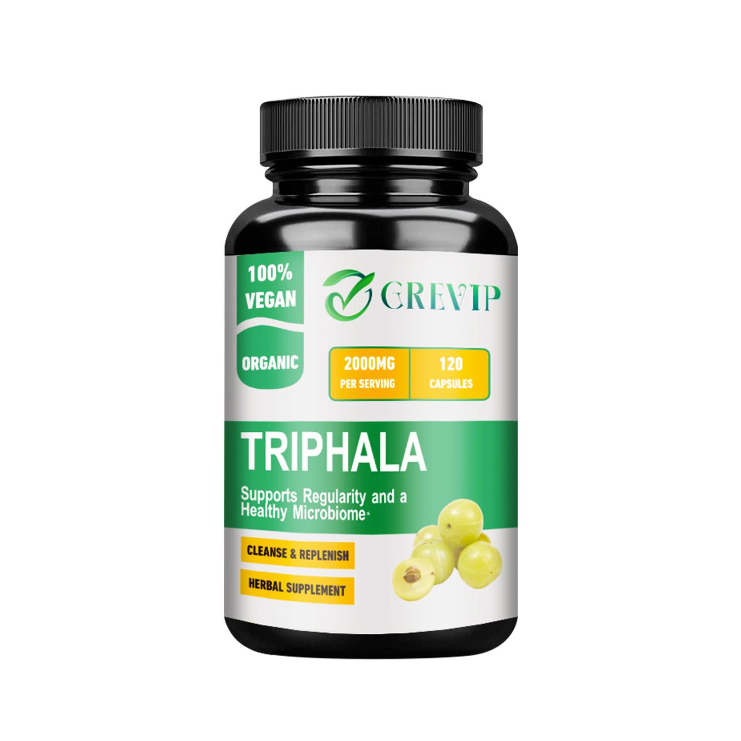 Organic Three-Fruit Capsules, 2000mg, Contains Phyllanthus emblica extract, Nutritional supplement, Suitable for both men and women, 100% vegan. 120*1