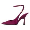 Zara Moda Comodi Tacchi a Stiletto Effetto Raso Schiena Scoperta 11cm Tacchi da Donna Rosa 13204510604