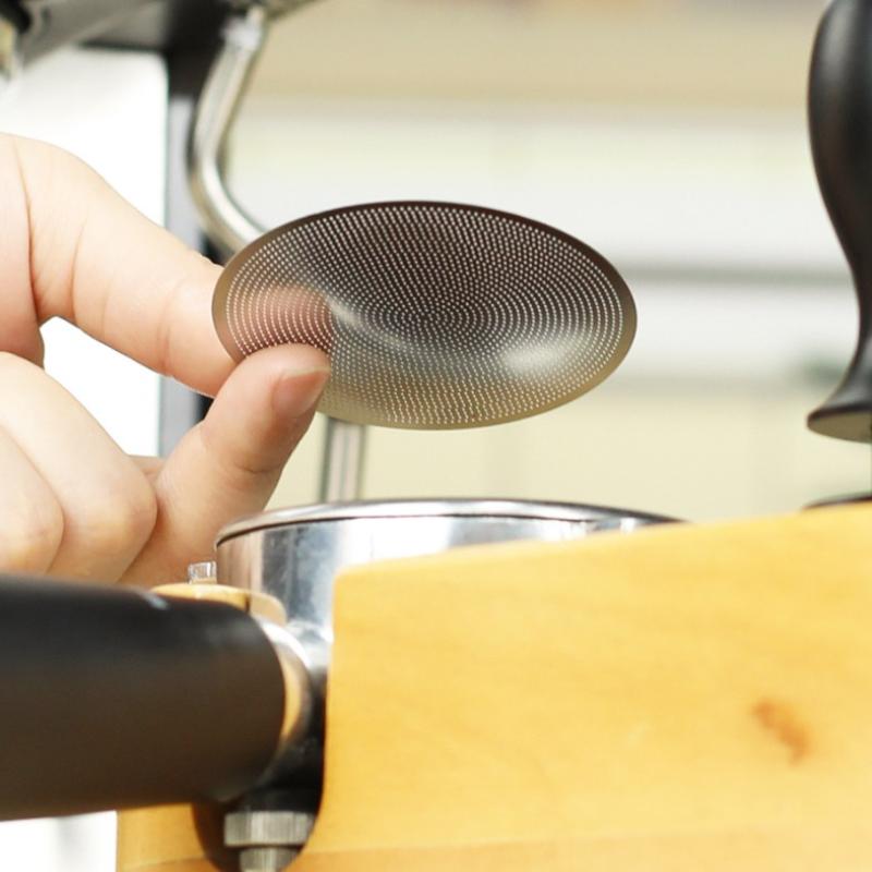 Espresso Filter Holder Set Includes 0.2mm Puck Sieve Fits 51 53 58.5mm Easy Cleaning for Baristas and Home