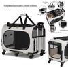 Portable Foldable Pet Carrier for Two Cats with Breathable Design and Large Capacity