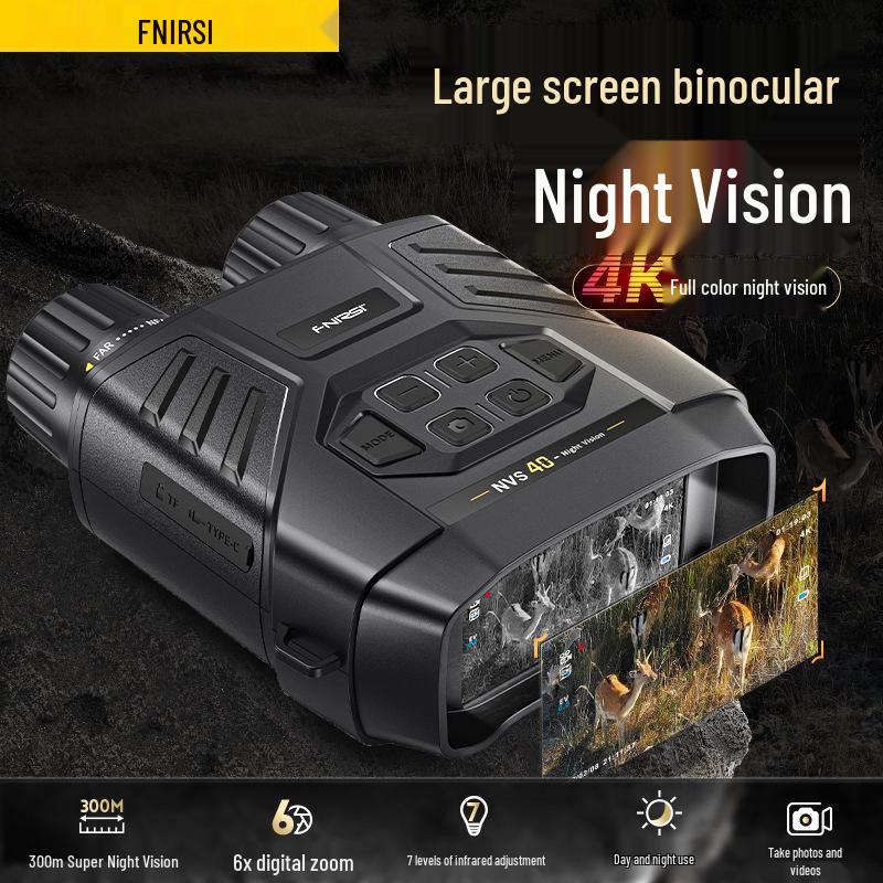 

FNIRSI NVS-40 HD 4K Портативний бінокулярний прилад нічного бачення з інфрачервоним підсвічуванням та повнокольоровим зображенням