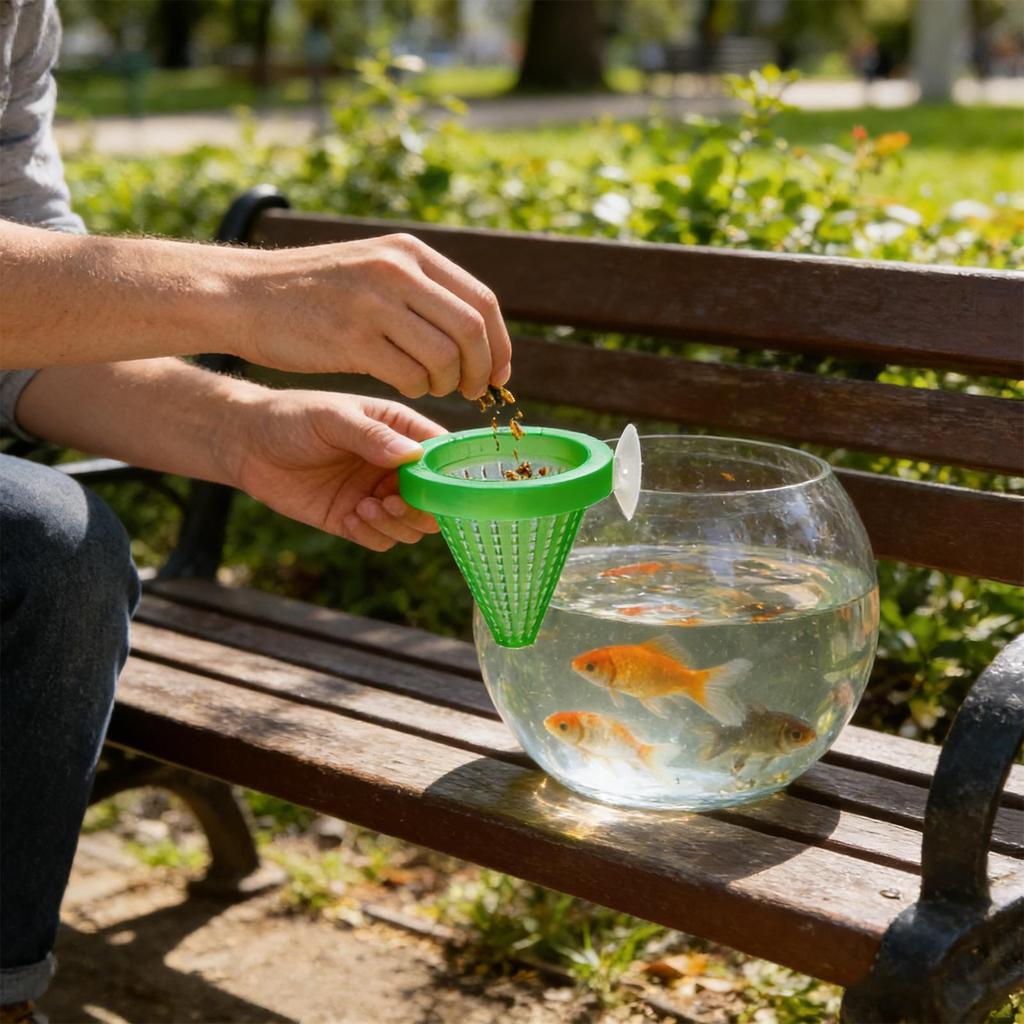 Automatic Feeder With Suction Cup For Aquarium Red Worm Feeding Fish Tank Cone Live Food Tapered Basket Feeding Dish