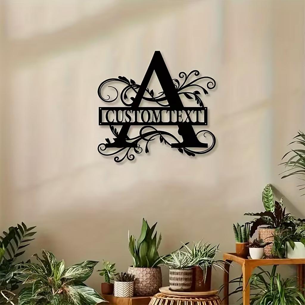 Custom Metal Letter Wall Art,in Bohemian Style, Personalized Perfect for Farmhouse Kitchen And Living Room Decor,Metal Sign