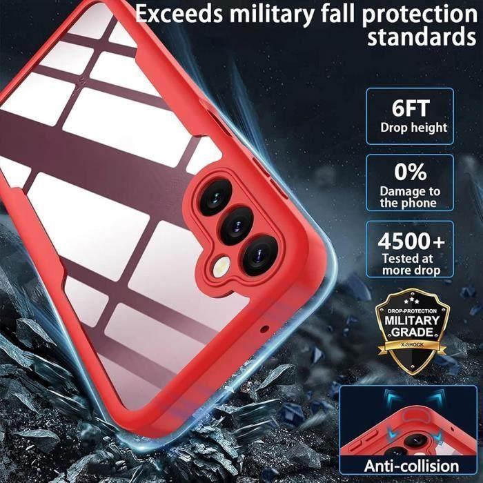 Coque - BOOLING - pour Samsung Galaxy A16 5G - Protection 360° - Bordure Renforcée - Rouge