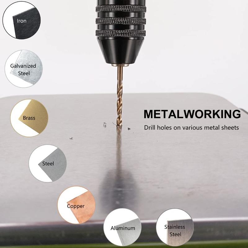 50Pcs 1/1.5/2/2.5/3mm Twist Drill Set Anti-rust Wear Protection High Speed Steel Titanium Coated Drill Bit Landin Drill Bit Set