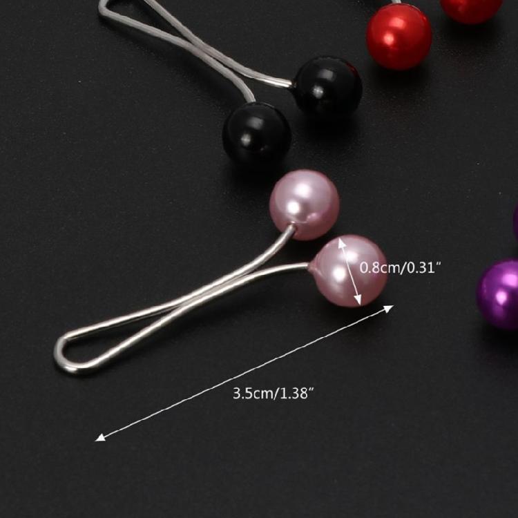 12pcs/ Set Muslim Scarf Fixed Pins Scarf Hijab Clips Pearl Stylish Pin