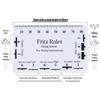 Stainless Steel Guitar String Spacing and Height Measuring Ruler for Electric, Classical, and Bass Guitars.