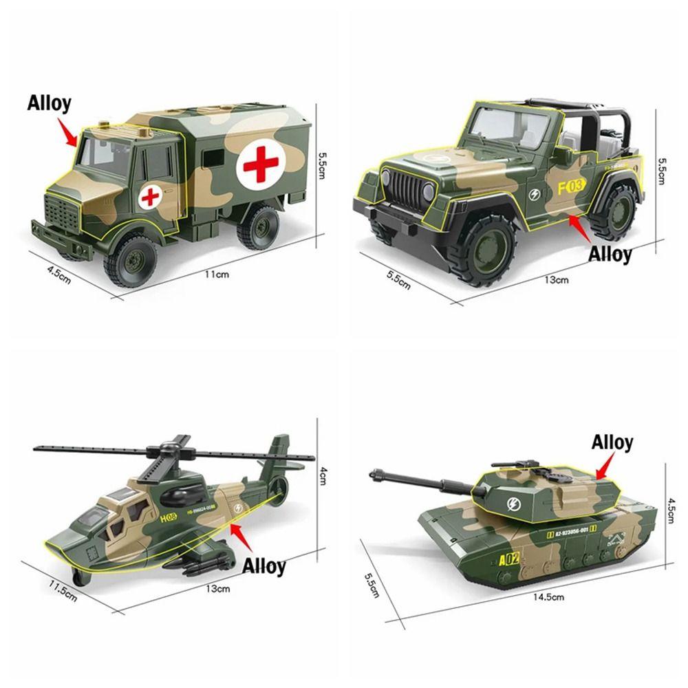 Model Toy Pull Back Cars Simulation Armored Vehicle Toy Educational Tank Model Car  Boys Gift