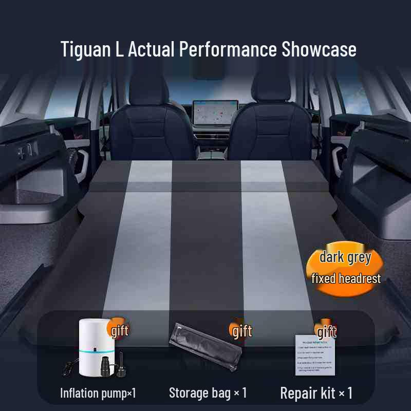 Aufblasbare Schlafmatratze für die Rücksitzbank des Volkswagen Tiguan L zur Kofferraumabdeckung