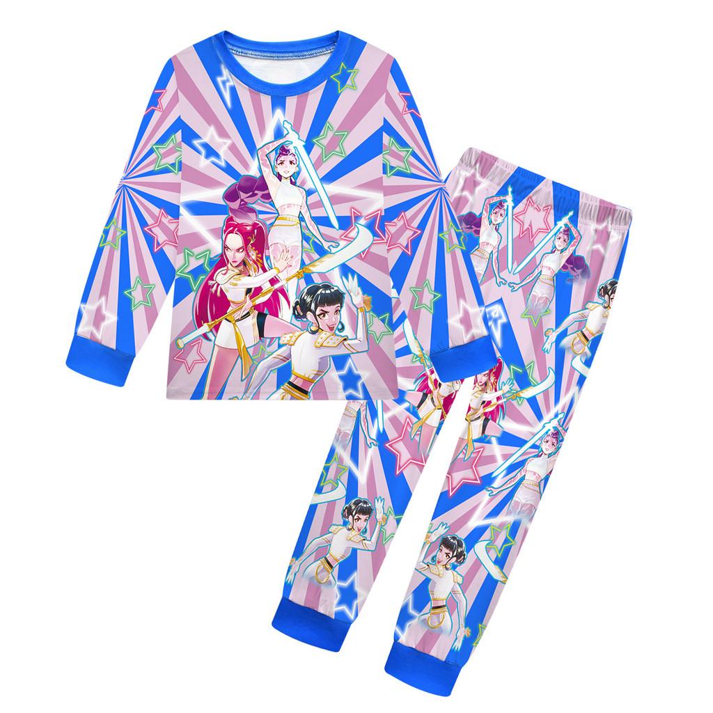 

Детский Девочки Аниме Мультфильм Руми Зои Мира Принт Футболка с Длинными Рукавами Брюки Спальная Одежда Пижамный Комплект 160cm