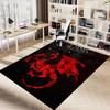 1pc Fire and Blood Office Carpet Chair Mats, Home Decor Mat Fantasy Theme Mat Durable Mat, Dragon Decor,Suitable for fantasy theme lovers