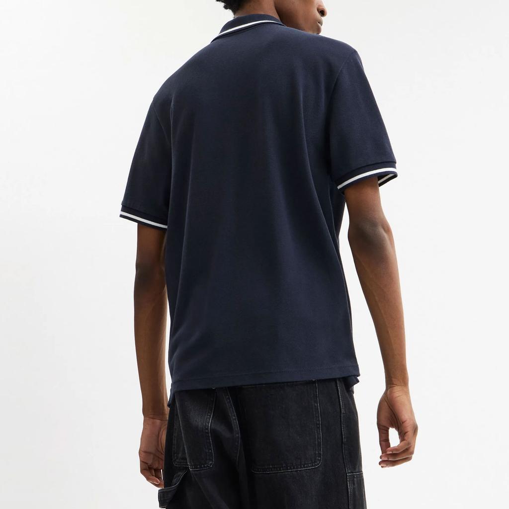 Coach Ss25 Solid Cotton Classic Logo Polo Shirt Men tops Navy-Blue CO817-RF2