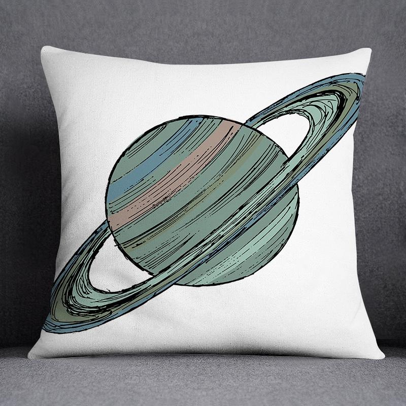 Astronaut Collection Pattern Decorative Pillowcase, Square Pillowcase, Home Office Decor