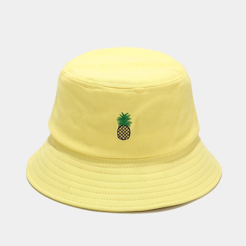 Panama Bucket Hat Fruit Strawberry Embroidered Fishing Cap Men Women Travel Beach Sun Hats