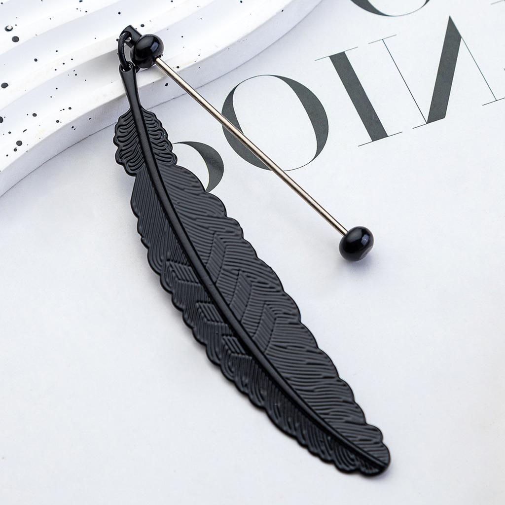 Funny Diy Beaded Feather Bookmark Children Student Reward Metal Book Mark Book Spare Parts Accessories Reading Stationery Gift