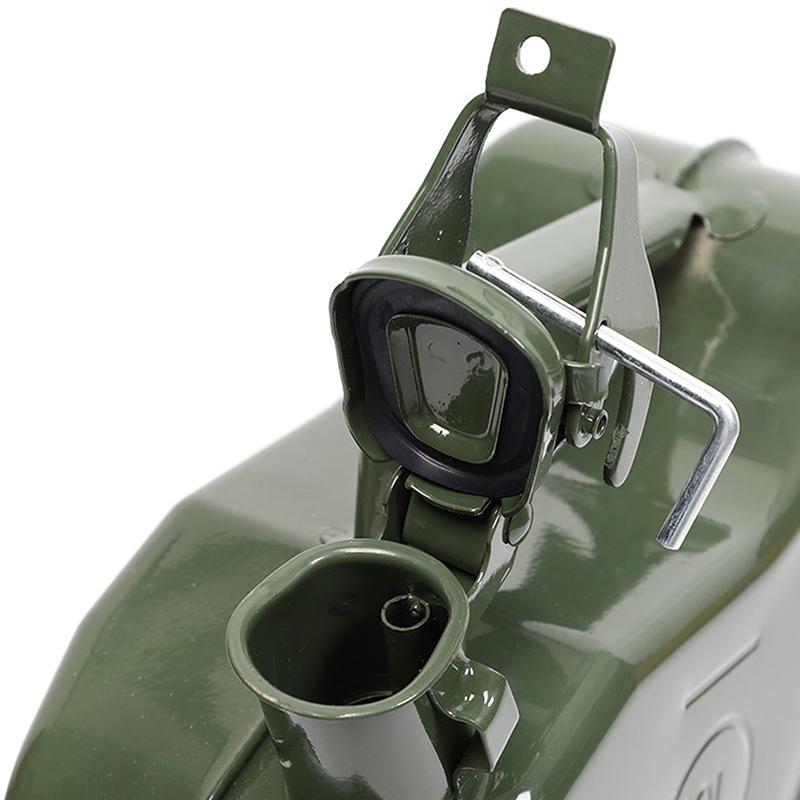 Yakıt Bidonu 5/10/20L Benzin Yakıt Bidonu Metal Gaz Tankı Yakıt Borusu Acil Durum Yedekleme Ordu Yeşili Taşınabilir Yağ Bidonu Yedek