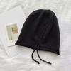 Fashion Women Knitted Baggy Beanie Hat Winter Warm Slouchy Knit Woolen Skullies Cap Outdoor Windproof Drawstring Pullover Hat